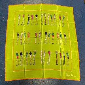 Ralph Lauren Models Fashion People 100% Silk Women's Scarf
